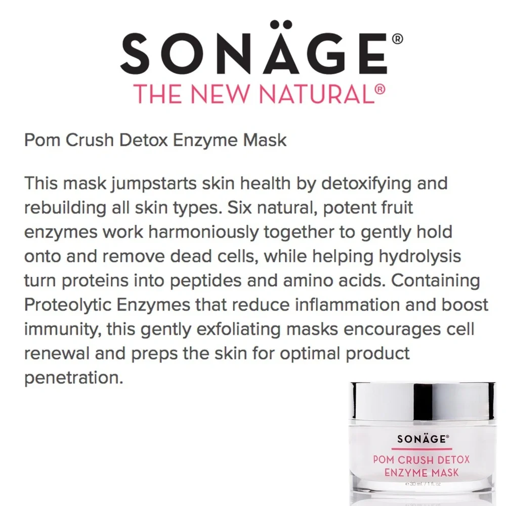 SONÄGE POM CRUSH DETOX ENZYME MASK